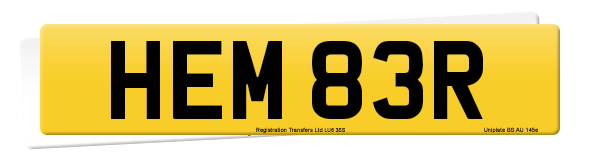 Registration number HEM 83R
